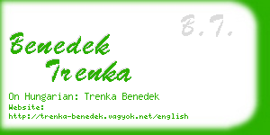 benedek trenka business card